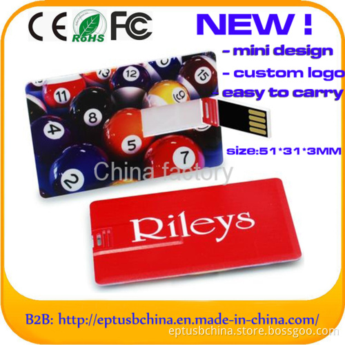 Custom Mini Credit Card USB Flash Drive Flip Card Pendrive (EC017)
